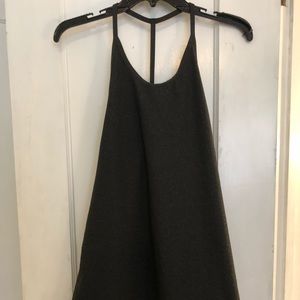 Charcoal grey fabletics high neck workout tank